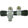 RUBINETTO LAVO MONO SINISTRO ESPANDIBILE CON SECONDA USCITA ORIENTABILE DIN 144 230 BAR M25x2 G5/8