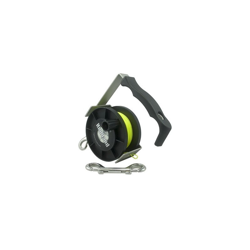 Reel Yellow Line ca 88 m w. SS Double Ender & Bolt Snap