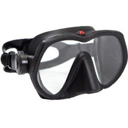 Retro coral Diving maschera con compensatore gomma nera in acciaio INOX 