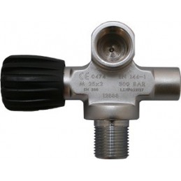 Mono valve Left Expandable 300 bar for scuba tank - no plug