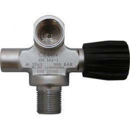 Mono valve right Expandable 300 bar for scuba tank - no plug