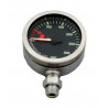 SPG52 mm 0-360 Bar, Chrome, Tempered Glass BLACK Dial