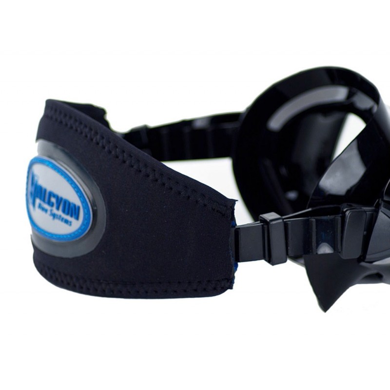 Mask strap cover with Halcyon Logo