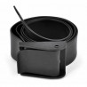 CINTURA GOMMA NERA fibbia NYLON