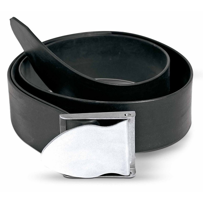 RUBBER WEIGHT BELT BLACK WITH STAINLESS STEEL BUCKLE BESTDIVERS
