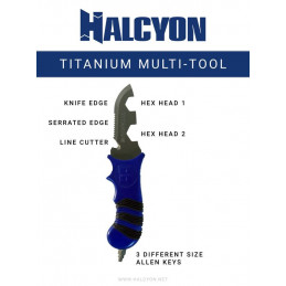 Halcyon Titanium Multi Tool Knife With Sheath