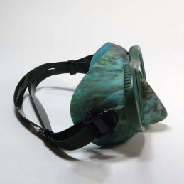 Camo Freediving Mask Green Profile