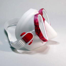 Camo Freediving Mask Pink Profile