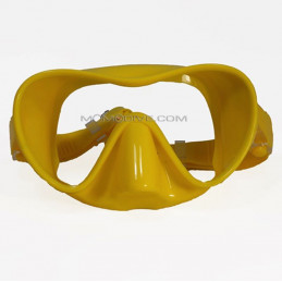 Diving Mask Frameless Low Profile  Yellow