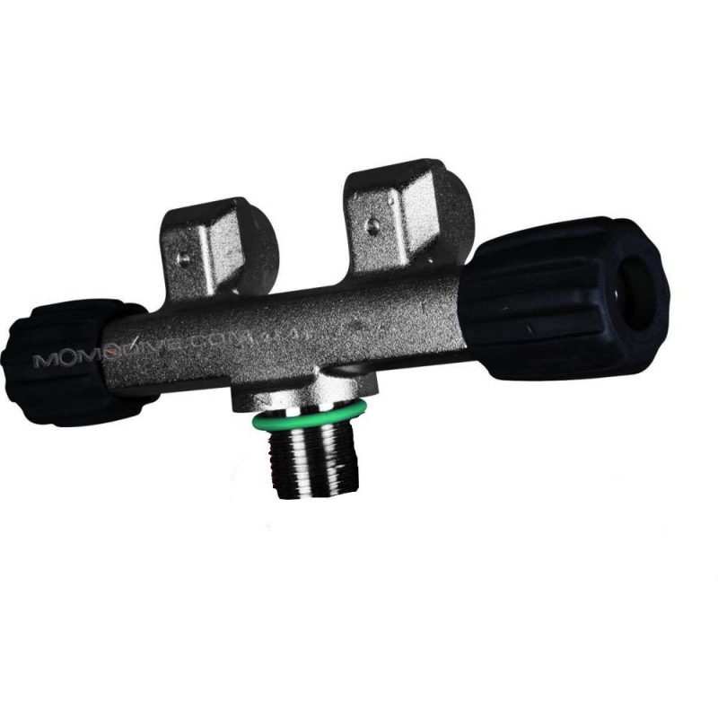 Scubatec Rubinetto BROS a Doppio Attacco Fisso A T 230 Bar M25X2 G5/8
