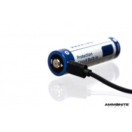 Ammonite batteria ricaricabile 21700 Con Cavo USB-C e Indicatore di carica completata