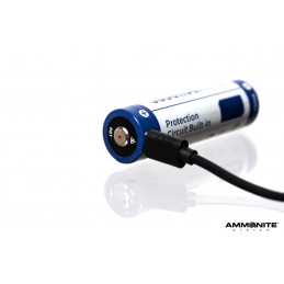 Ammonite batteria ricaricabile 21700 Con Cavo USB-C e Indicatore di carica in corso