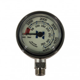 MANOMETRO HALCYON STAGE DUAL 45mm SPG 0 - 350 bar (Swivel Inluso - Senza Frusta HP)