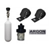 Kit Argon Completo di Bombola in acciaio 1l, Rubinetto, Fasce, Primo Stadio con OPV e Adesivo