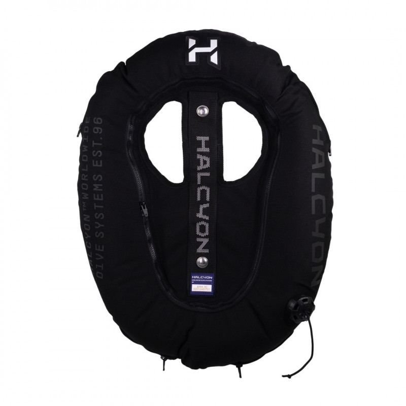 Halcyon ERA 30 lbs standard wing for single-tank with black 3D logo.