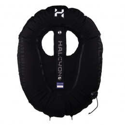 Halcyon ERA 40 lbs standard wing for single-tank with black 3D logo.