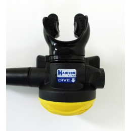 Halcyon Aura Second Stage New Regulator Top View - Yellow