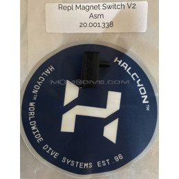 Halcyon Magnete di ricambio rivestito Versione V2 per torcia Flare e Focus - Vista Laterale