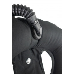 Detail of the new low-profile elbow for the corrugated hose connection on the Halcyon Legend Mk2 Wing -