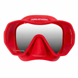 Halcyon Omnis diving mask red front view