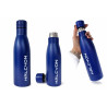 Halcyon blue thermos bottle with HALCYON logo