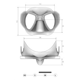 Dettaglio lenti Anti Fog integrate nella maschera Salvimar Morpheus