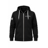 Halcyon Zip Sweatshirt black hoodie with new logo front view