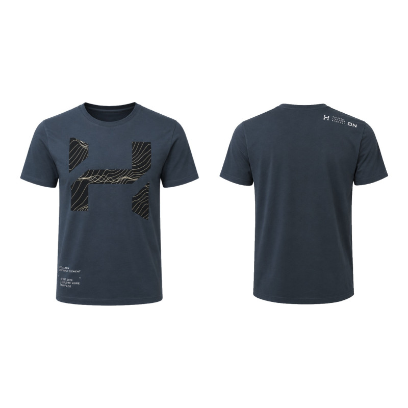 Halcyon Logo Denim Cotton T-Shirt with Front Graphic