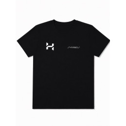 Halcyon Inhale Exhale black t-shirt with Halcyon logo and Symbios chest graphic
