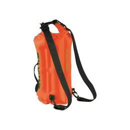 Salvimar orange dry bag float with adjustable shoulder strap