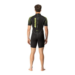 Salvimar Surfshell Shorty Uomo 2 mm Back Zip muta corta con cerniera posteriore vista posteriore
