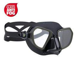 Maschera Salvimar Noah Anti Fog colore Nero Military Green per apnea e pesca in apnea