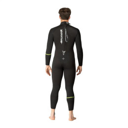 Salvimar Marina men’s 7 mm wetsuit rear view with back zipper and Shock Absorbing System