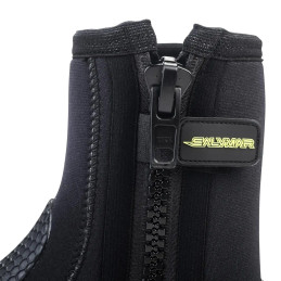 Dettaglio cerniera YKK con chiusura di sicurezza dei calzari sub Salvimar Marina 5 mm