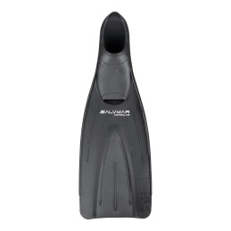 Pinna da snorkeling Salvimar Nobilis Black a scarpetta chiusa con logo Salvimar