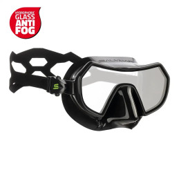 Maschera sub Salvimar Endless Anti Fog frameless nera vista prospettica