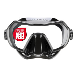 Salvimar Endless Anti Fog frameless diving mask black front view