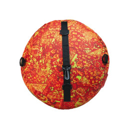 Down view of Salvimar SPHERA high visibility dive marker buoy with hook