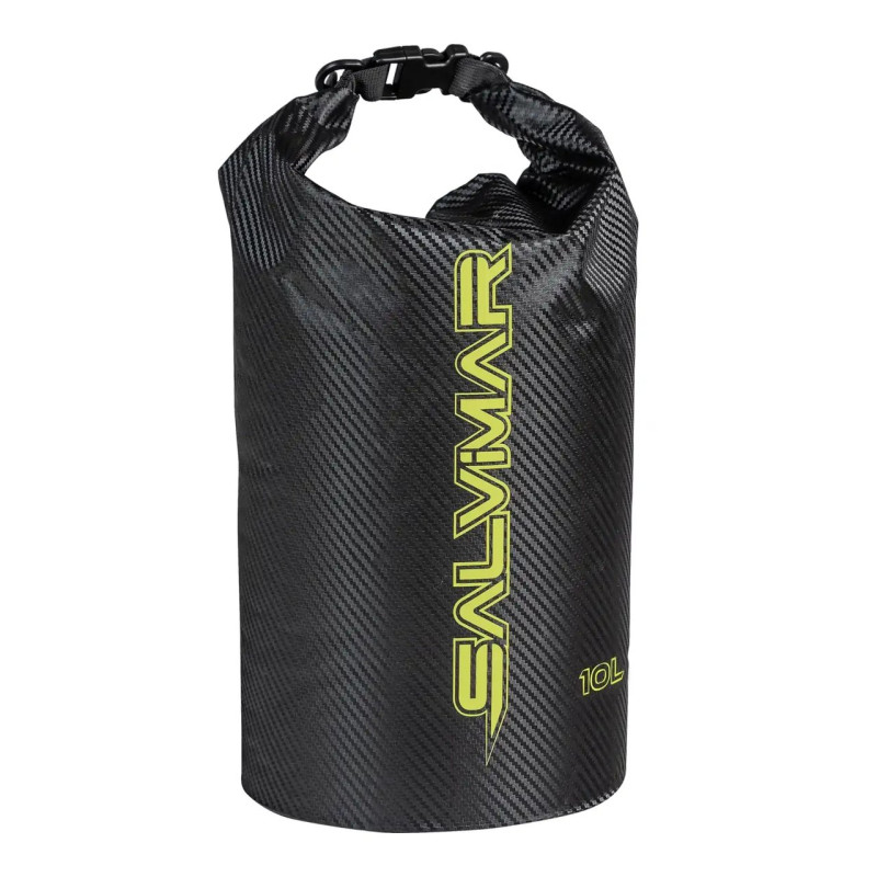 Salvimar 10 litre waterproof dry bag black with roll-top closure