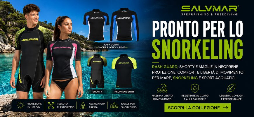 Salvimar Rash Guard, Shorty e maglie in neoprene per snorkeling, mare e sport acquatici
